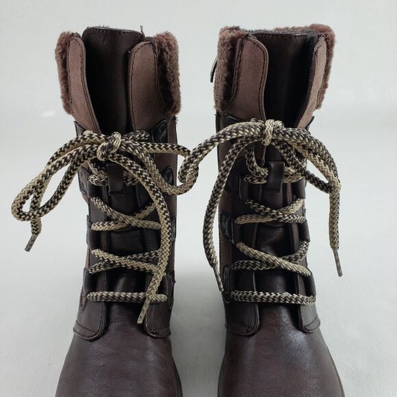 Patrizia by Spring Step Anicia Boots Womens 5.5-6 36 Brown Lined Lace/Zip Up - Picture 5 of 12
